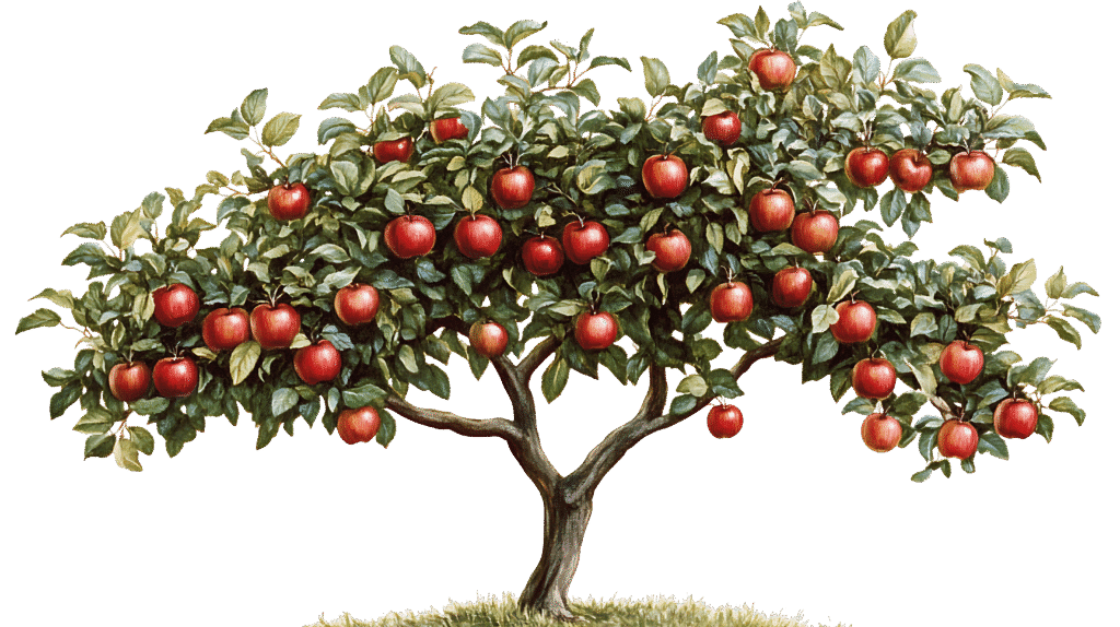 Apple tree illustration